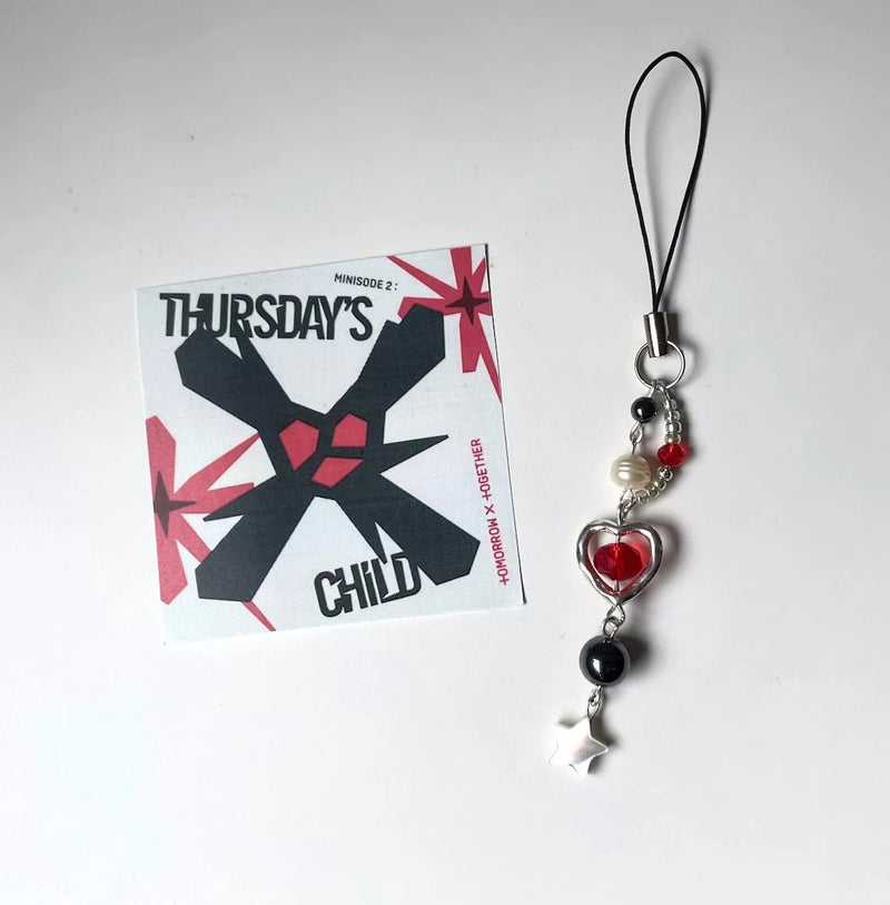 TXT Thursday's Child Beaded Phone Charm Pendant
