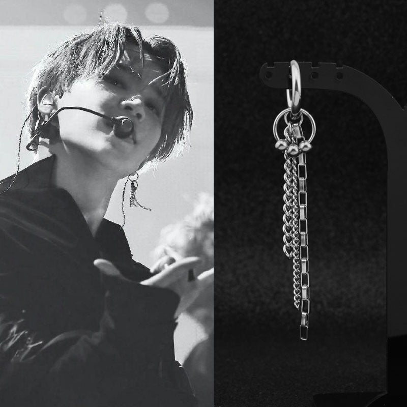 BTS Suga Paper Chain Dangle Earrings