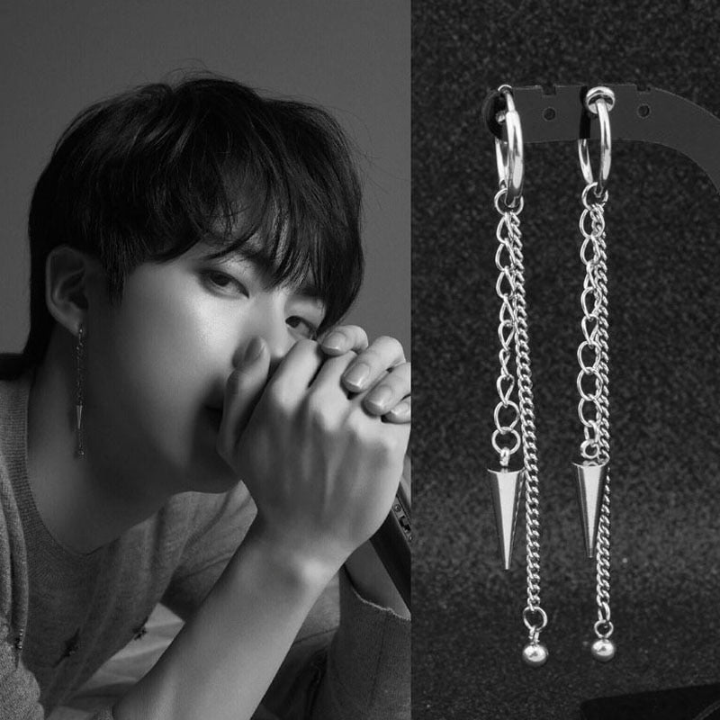 BTS Jin Chain Stud Earrings