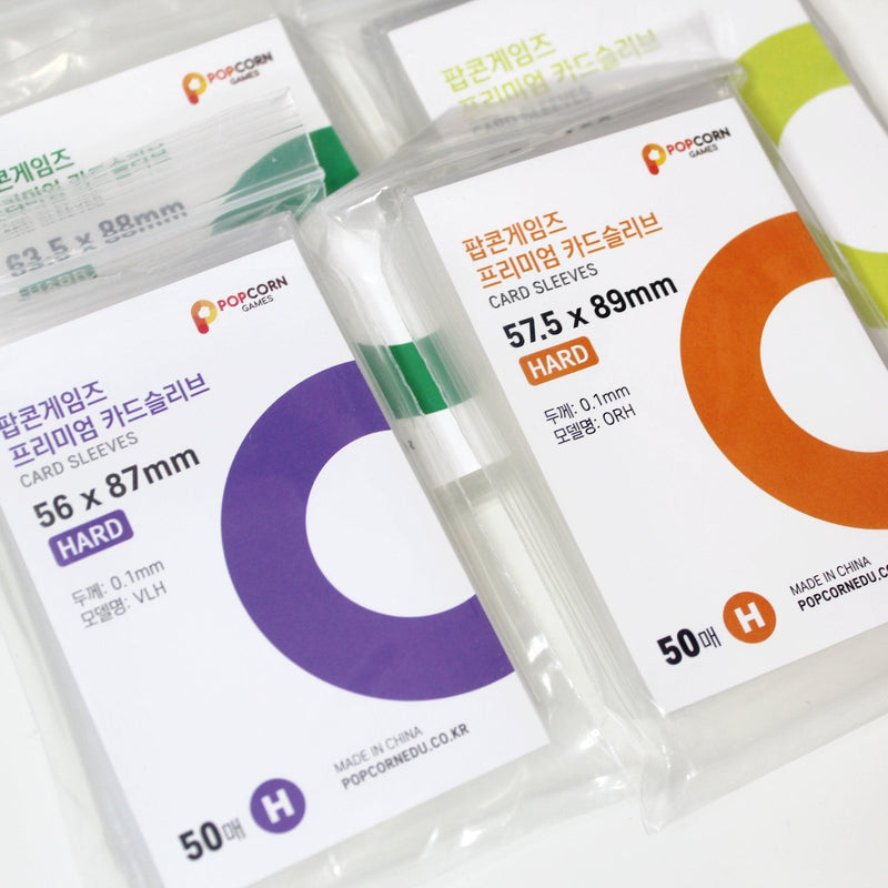 Popcorn Games Card Sleeves (Hard) - 50pcs