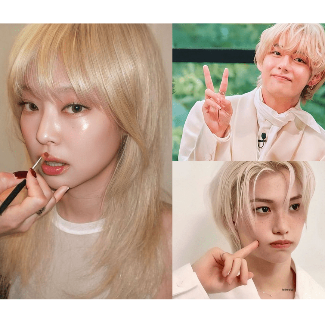 Kpop idols with blonde hair