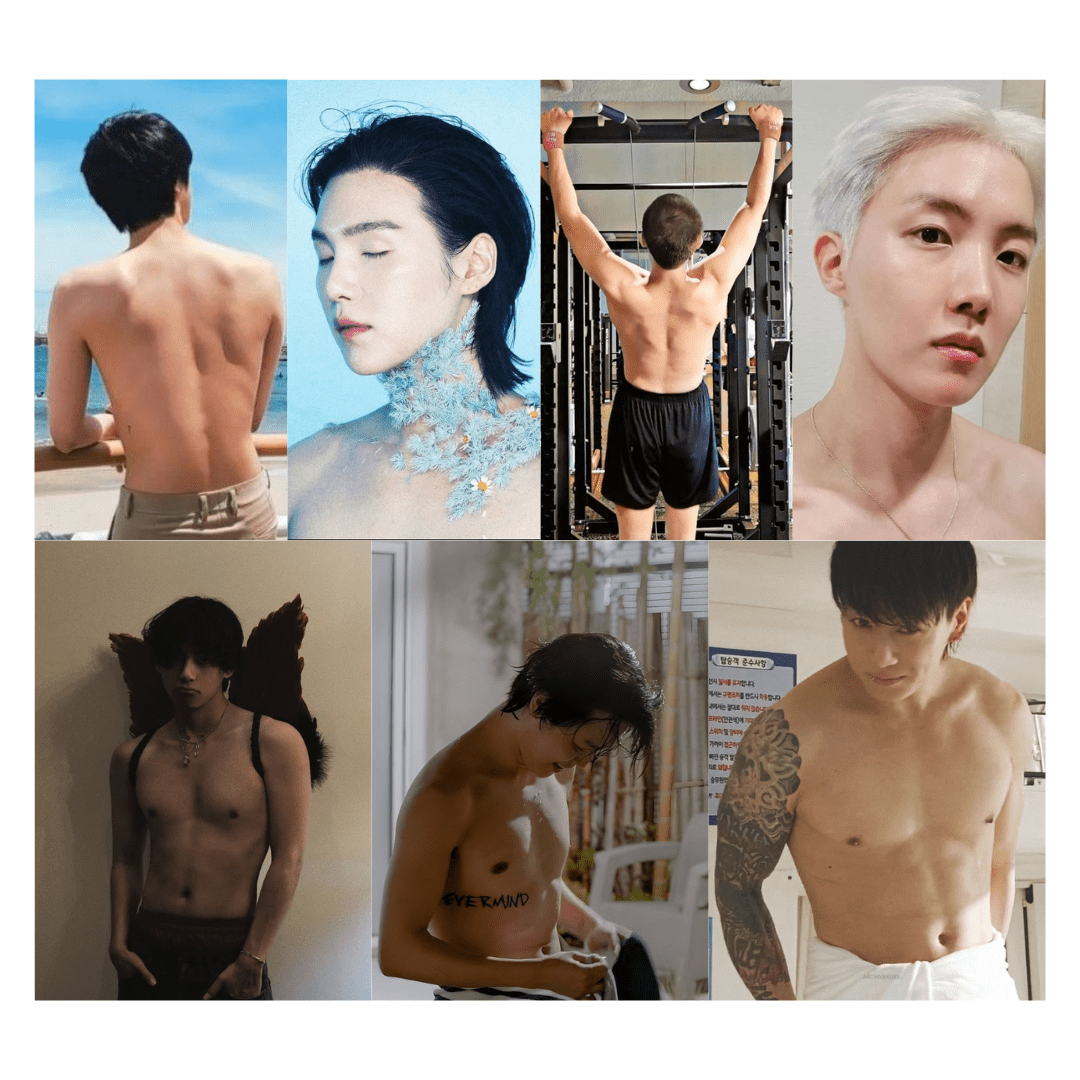 7 Times We've Seen Shirtless Photos Of BTS