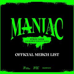 Stray Kids [2nd World Tour MANIAC] Merch - Kpop Exchange