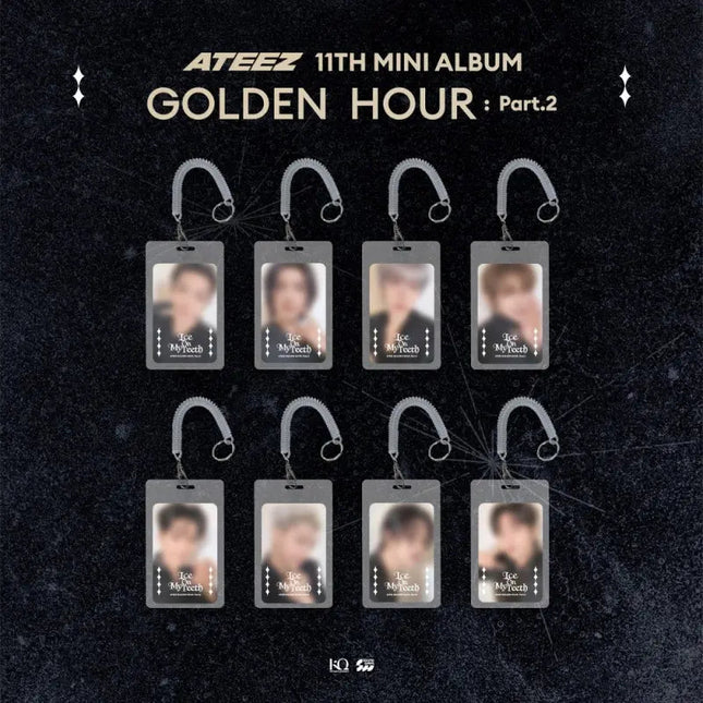 ateez golden hour pt 2 official merch photocard holder set