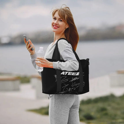 ATEEZ Logo Travel Bag Large Tote Bag [Fanmade] | Kpop Exchange