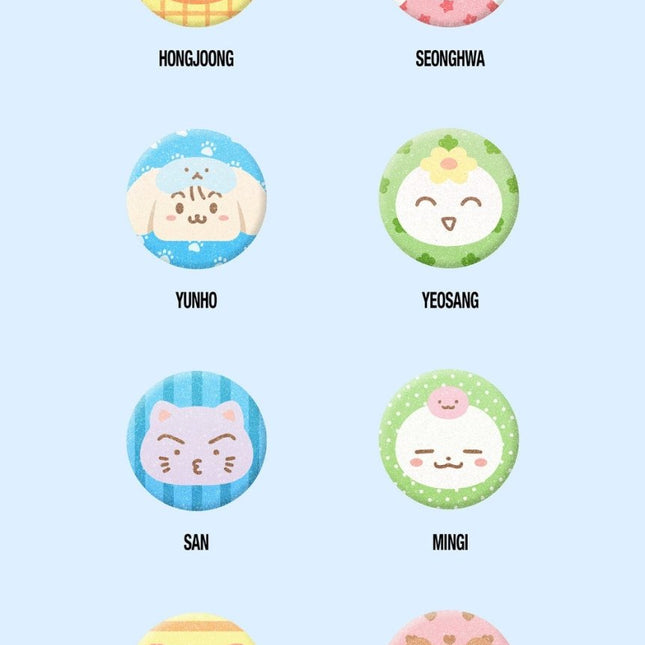 ateez 8room random button badge, ateez 8room merch, ateez 8room pop-up