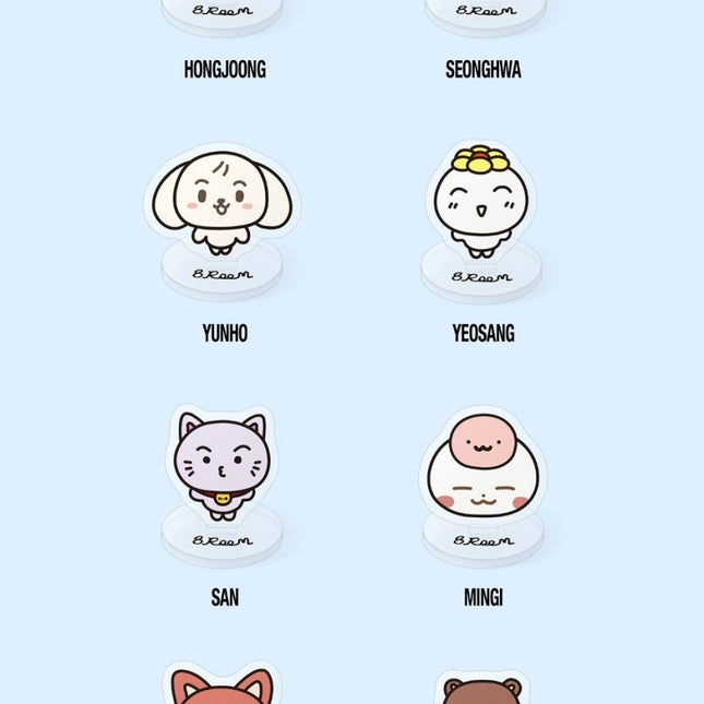 ateez 8room random mini acrylic stand, ateez 8room merch, ateez 8room pop-up, ateez acrylic stand, kpop acrylic stand