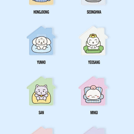 ateez 8room random mini clip, ateez 8room merch, ateez 8room pop-up