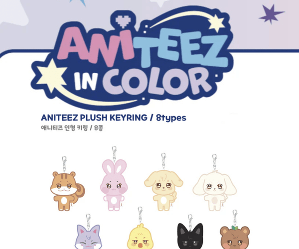 ATEEZ Aniteez Plush Keyring 🔑 8 Types Official Merch | Kpop Exchange