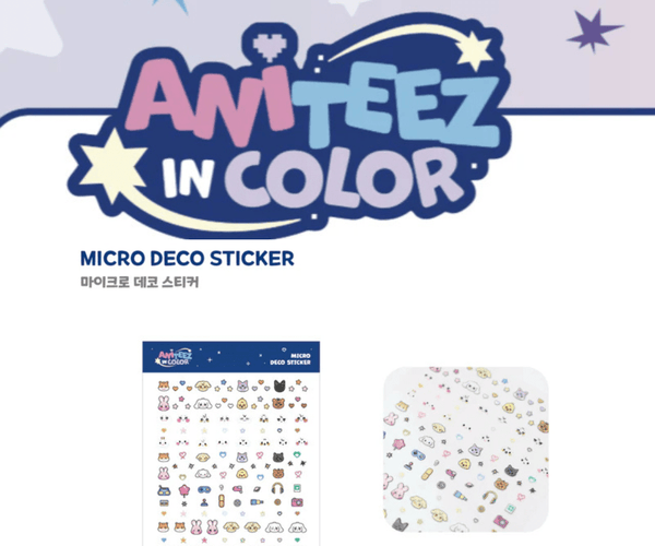 ATEEZ Aniteez Micro Deco Sticker IN COLOR Official Kpop Stickers