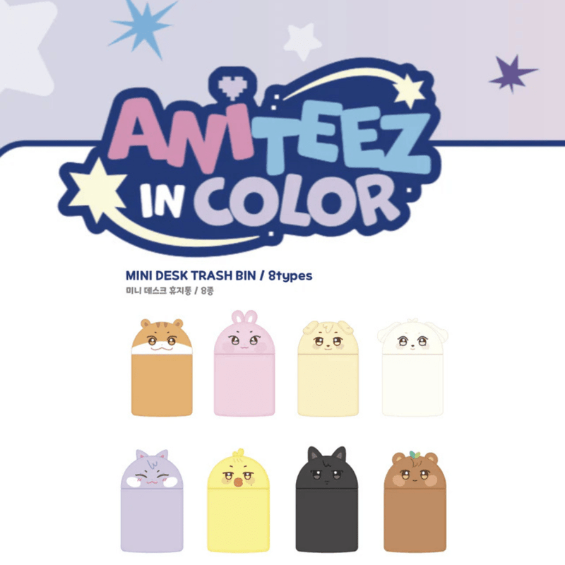 [PRE-ORDER] ATEEZ [ANITEEZ IN COLOR] Mini Desk Trash Bin + POB