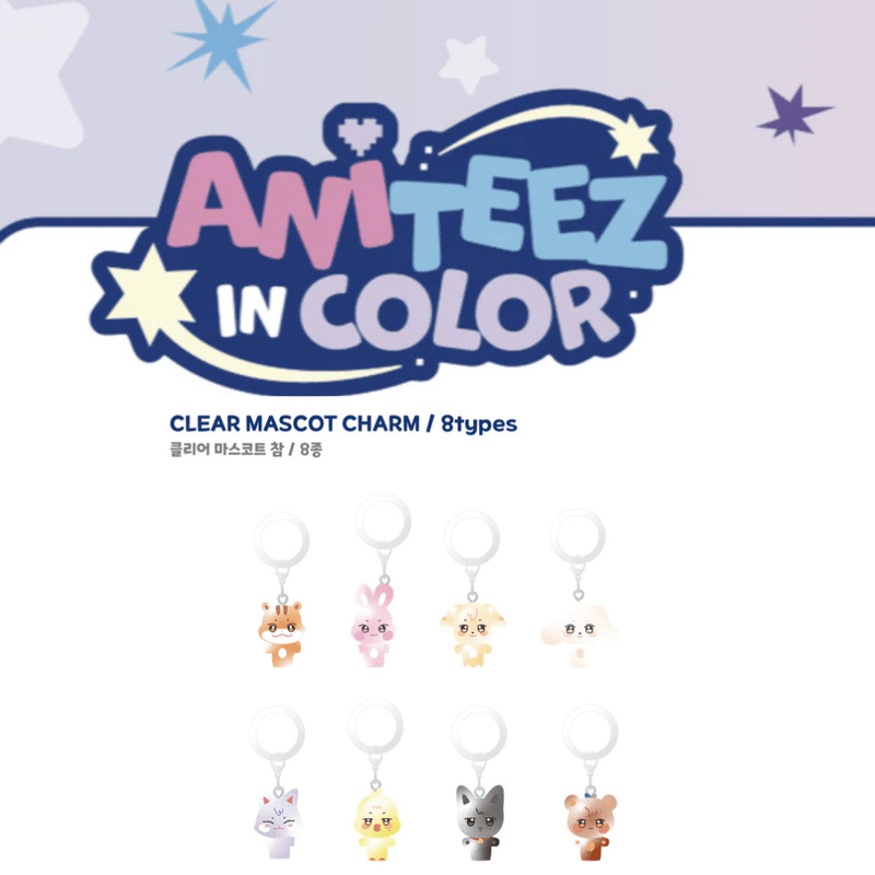 [PRE-ORDER] ATEEZ [ANITEEZ IN COLOR] Random Clear Mascot Charm + POB