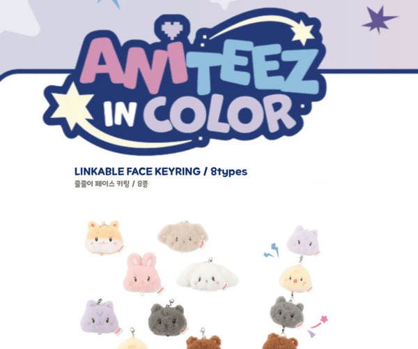 ateez aniteez linkable face keyring コンプ ATEEZ Aniteez Random Linkable Face Keyring 🧸 8 Types Kpop