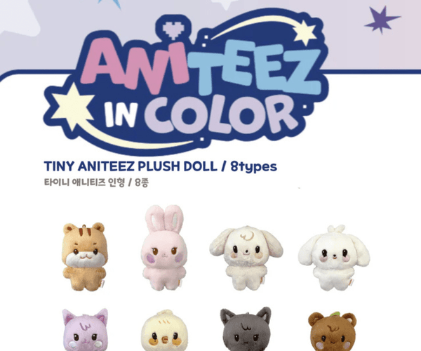 ATEEZ Tiny Aniteez Plush Doll 🧸 8 Types Official Merch | Kpop
