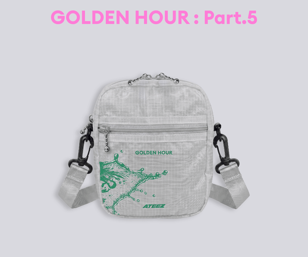 PRE-ORDER] ATEEZ GOLDEN HOUR Part.5 Crossbody Bag – Grey Ripstop
