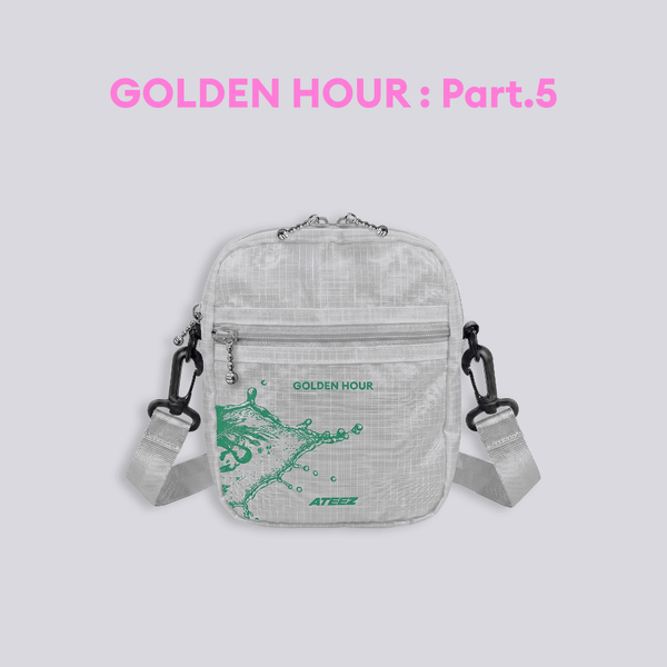 ATEEZ GOLDEN HOUR Part.5 Crossbody Bag – Grey Ripstop with Green