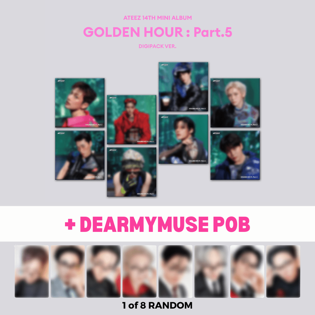 ATEEZ GOLDEN HOUR Part.5 Digipack Ver. + POB – 8 Member Covers ATEEZ GOLDEN HOUR Part.5 Digipack Ver. + POB – 8 Member Covers