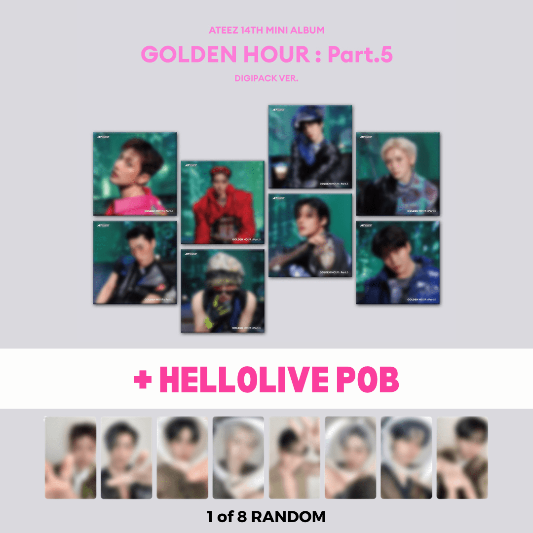 PRE-ORDER] ATEEZ GOLDEN HOUR Part.5 Digipack Ver. + POB – 8 Member