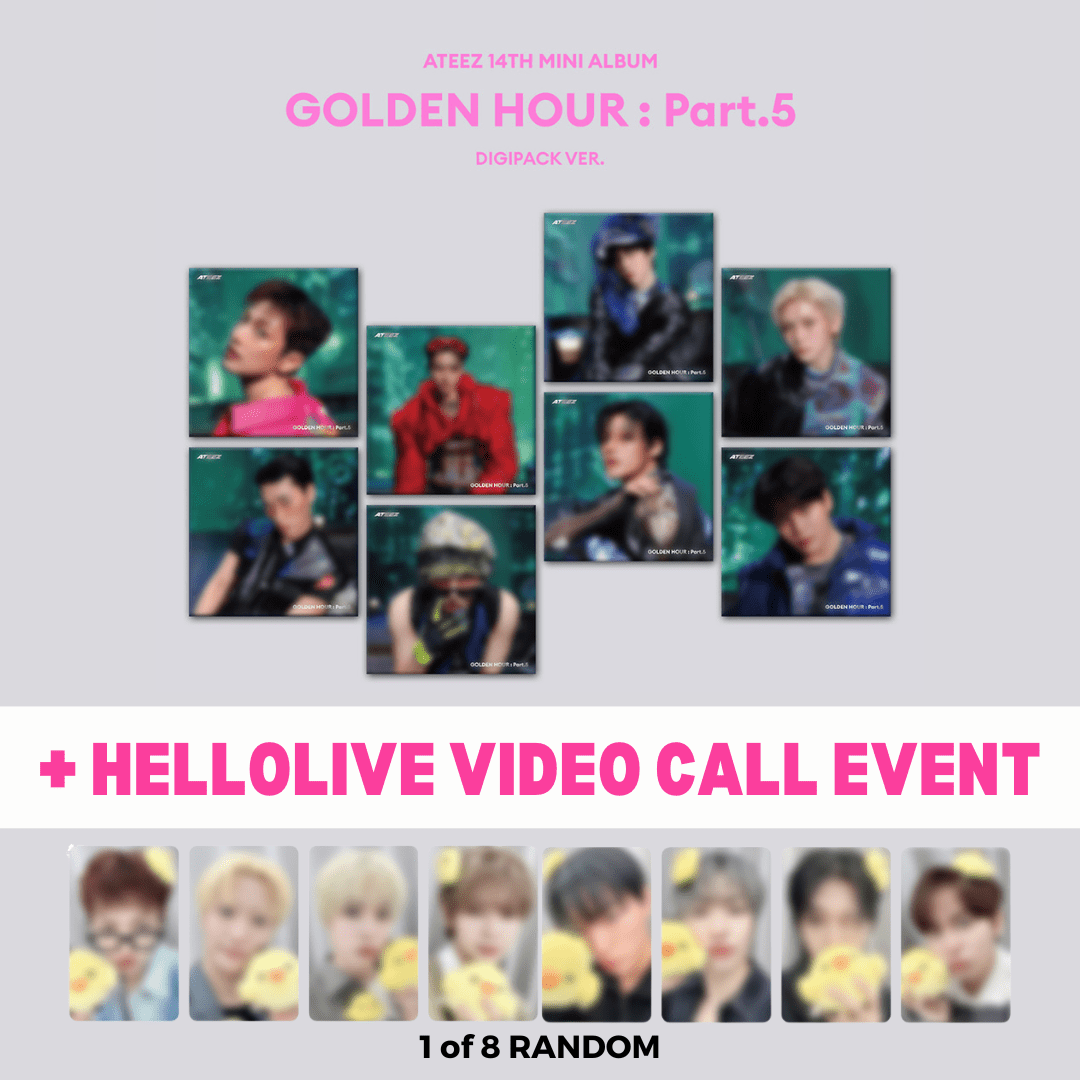PRE-ORDER] ATEEZ GOLDEN HOUR Part.5 Digipack Ver. + POB – 8 Member