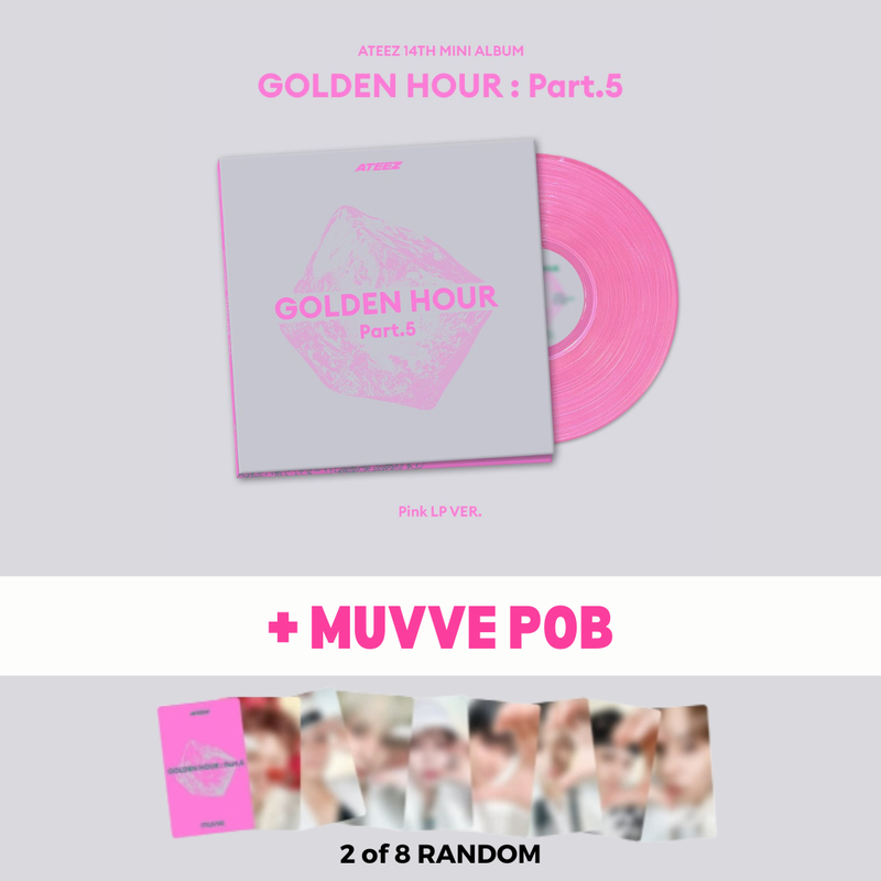 [PRE-ORDER] ATEEZ - GOLDEN HOUR : Part.5 [Pink LP Ver.] + POB