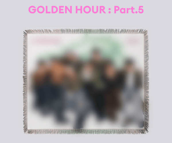 ATEEZ WITNESS 封入トレカ ブランケット 毛布　コンプ ATEEZ GOLDEN HOUR Part.5 Woven Throw Blanket – Group Photo