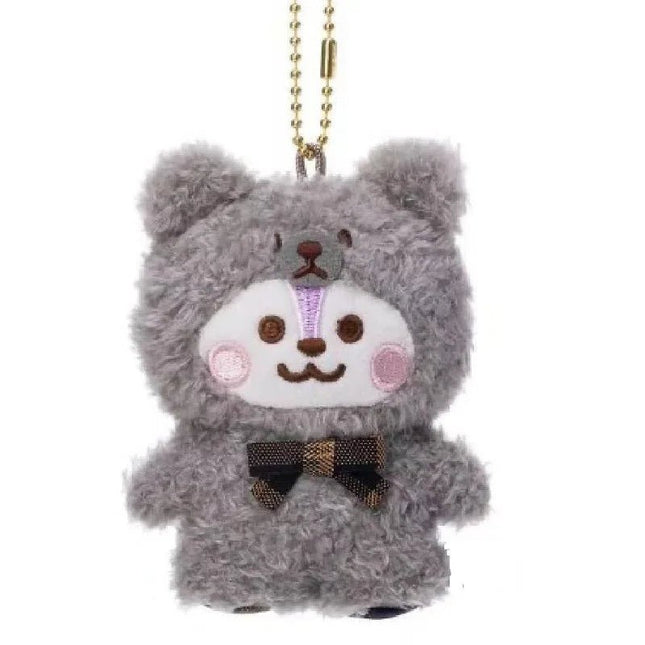BTS BT21 Baby Ribbon Teddy Bear Plush Doll fanmade plush keychain Mang