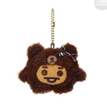  BTS BT21 Baby Ribbon Teddy Bear Plush Doll fanmade plush keychain shooky
