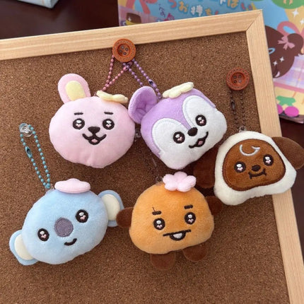 BTS BT21 Plush Doll Keychain – Cute Kpop Plush Bag Charm [FANMADE]
