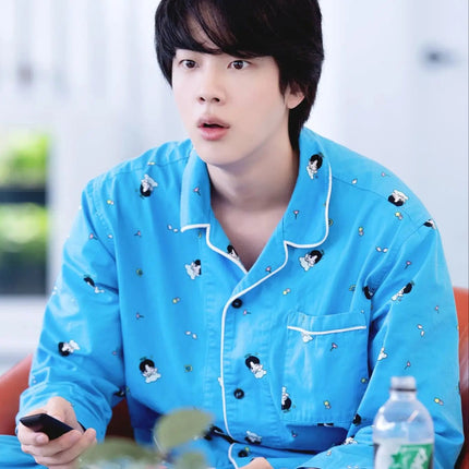 BTS Jin Good Day Pajama BLUE