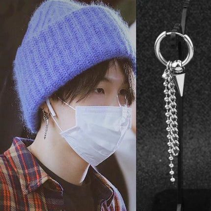 BTS Suga Paper Chain Dangle Earrings STYLE 38