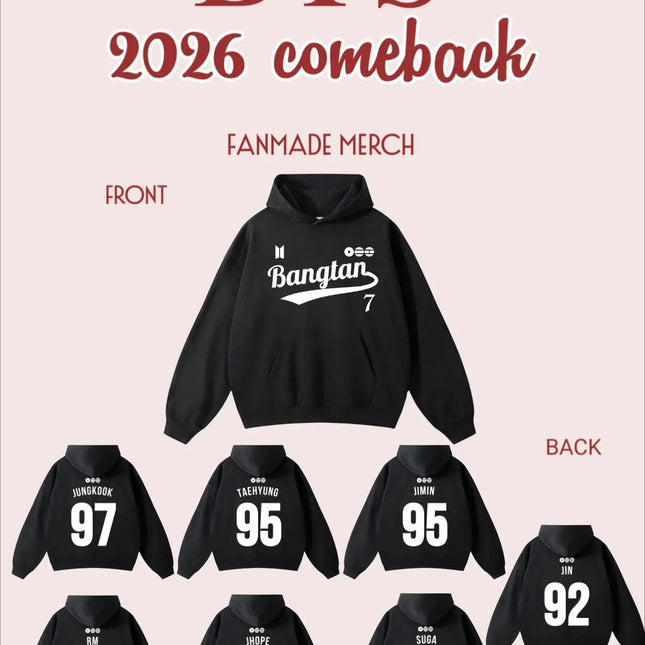 BTS Bangtan 2026 Comeback ARIRANG Hoodie