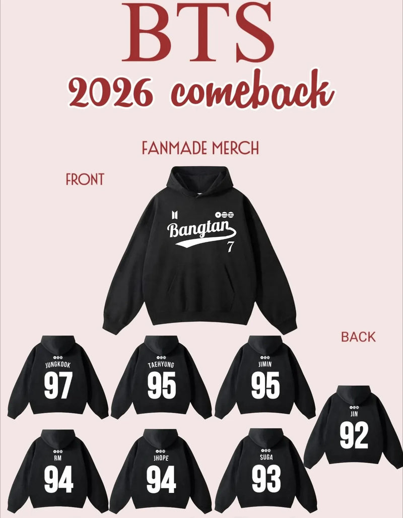 BTS Bangtan 2026 Comeback ARIRANG Hoodie