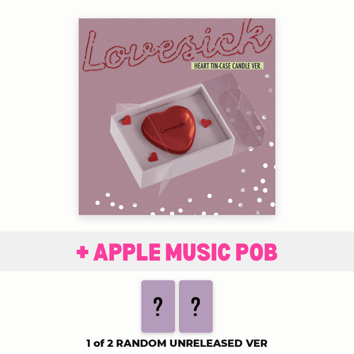 Chaeryeong Lovesick Heart Tin-Case Candle Ver. with Apple Music POB – 1 of 2 random unreleased photocards