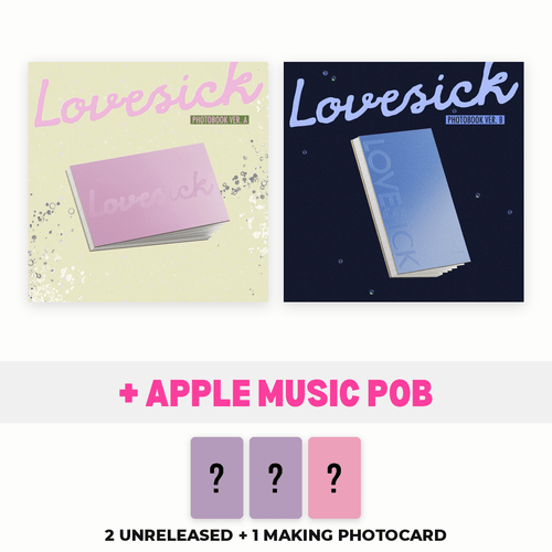 Chaeryeong Lovesick Photobook SET with Apple Music POB – 2 unreleased photocards plus 1 exclusive making photocard