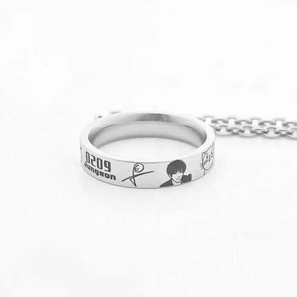 ENHYPEN Bias Member Signature Ring Necklace JUNGWON