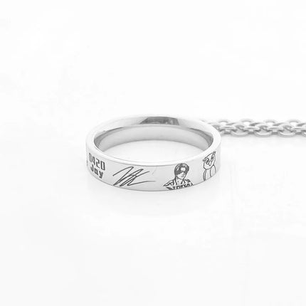 ENHYPEN Bias Member Signature Ring Necklace JAY