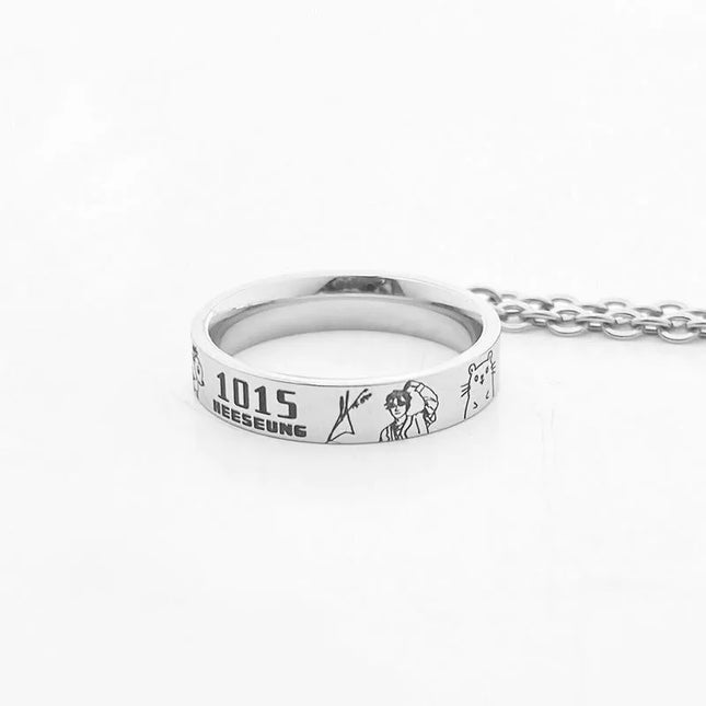 ENHYPEN Bias Member Signature Ring Necklace 1015 heesung