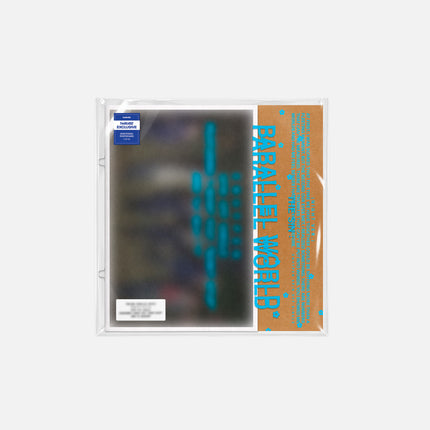 ENHYPEN THE SIN : PARALLEL WORLD hello82 Exclusive NIGHT Ver. – slate grey-blue with cyan lettering PARALLEL WORLD album in clear PVC sleeve with hello82 Exclusive sticker, official U.S. release