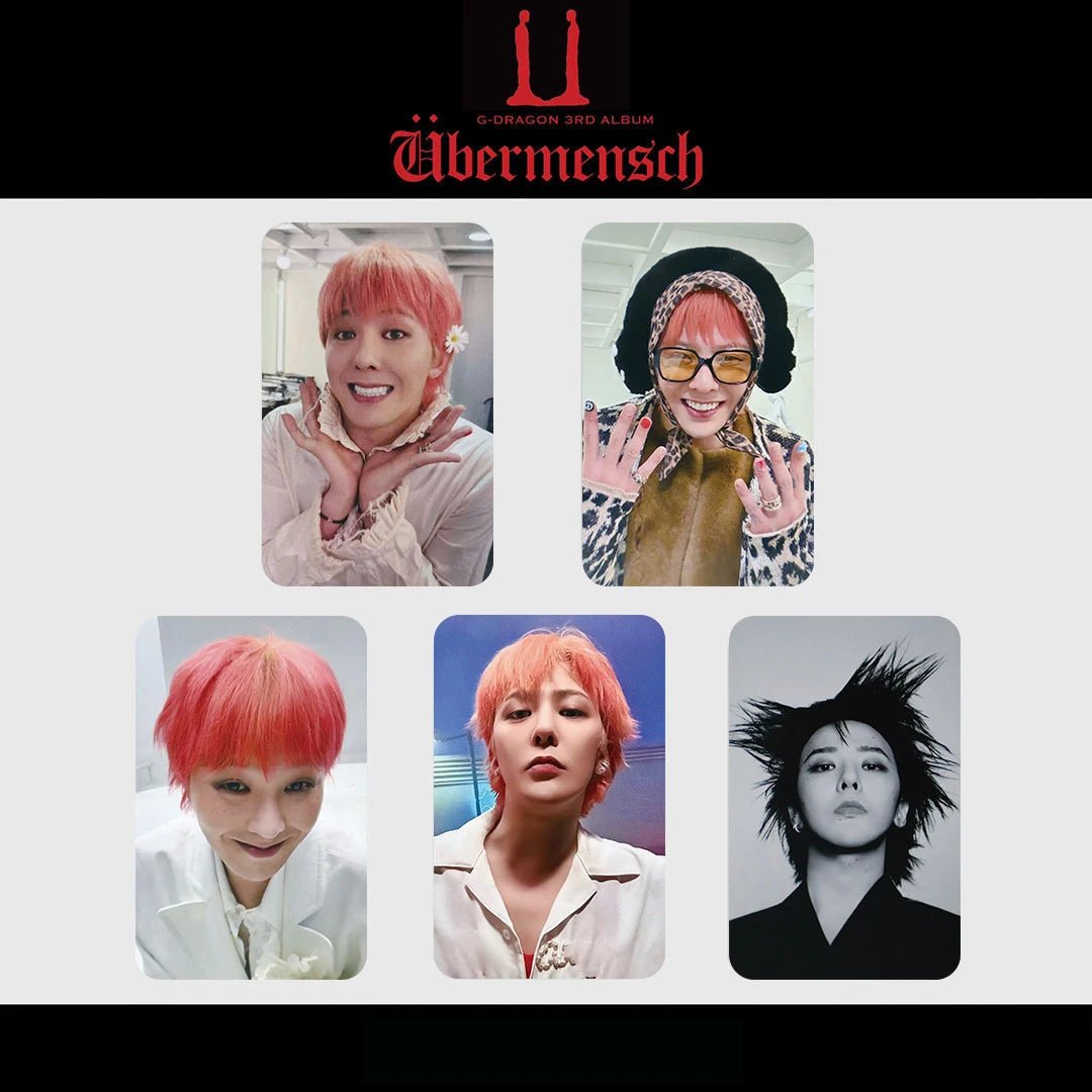 G-Dragon Übermensch Solo Album Photocards 5Pcs/Set – Kpop Exchange G-Dragon Übermensch Solo Album Photocards 5Pcs/Set – Kpop Exchange
