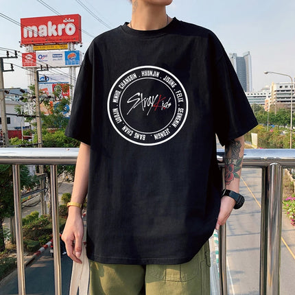 Stray Kids Logo Striped T-Shirt (Plus Size Available)