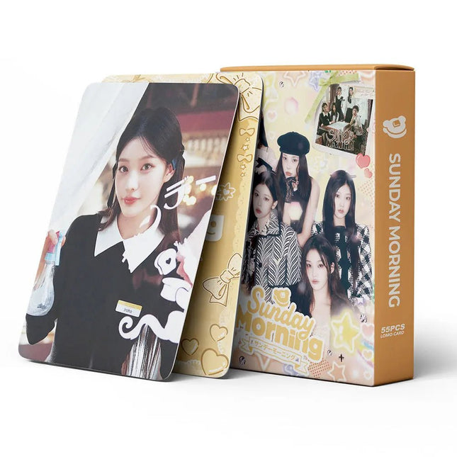 ILLIT 2nd Digital Single Sunday Morning Photo Cards 55 cards fanmade box and full card set