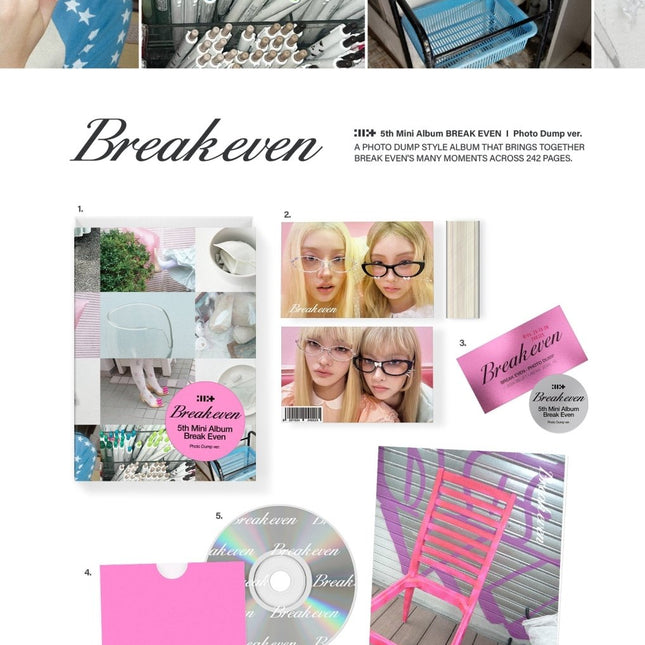 ILLIT BREAK EVEN Photo Dump Ver. packshot with 242-page photobook and inclusions
