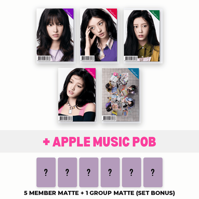 ILLIT BREAK EVEN GLLIT full set of 5 + Apple Music POB