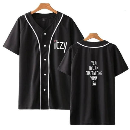 ITZY Bias Member Baseball T-shirt BLACK ITZY
