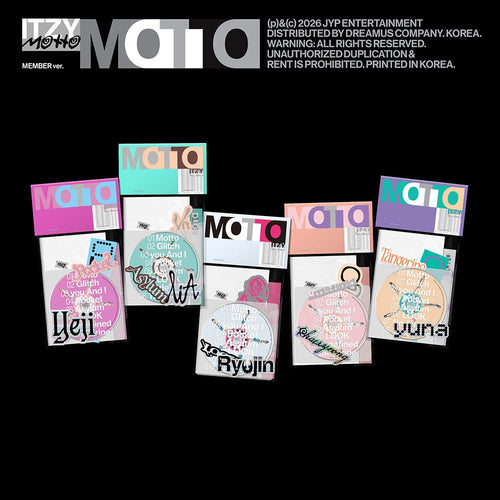 Itzy 12th mini album motto member version pre-order\