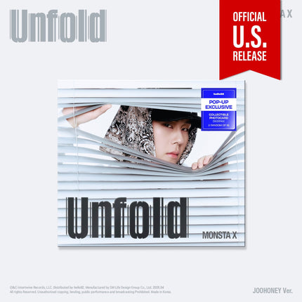 Monsta X 3rd English Album UNFOLD Digipak Version Pop Up Exclusive Joohoney Version