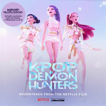 K-Pop Demon Hunters OST CD jewel case front cover showing movie artwork HUNTRIX Saja Boys, K-Pop Demon Hunters CD, KPDH soundtrack, K-Pop Demon Hunters OST CD, Golden CD, HUNTRIX album, Netflix soundtrack CD, buy K-Pop Demon Hunters CD USA