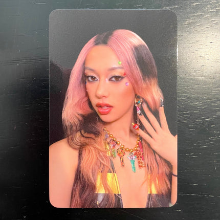 KATSEYE Megan WILD Soundwave POB photocard, official Soundwave retailer-exclusive card, 55 × 85 mm. 