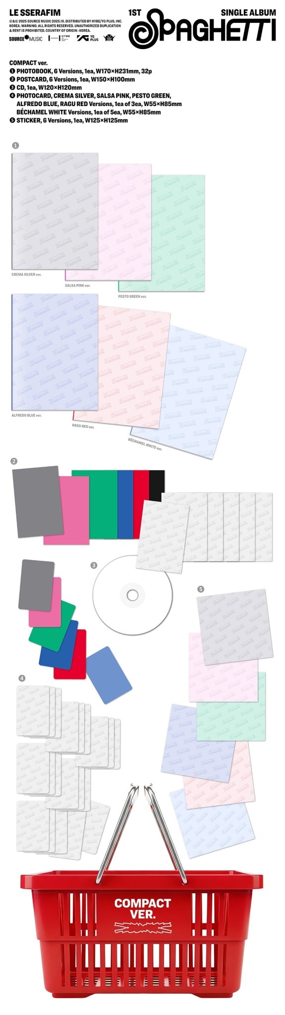 LE SSERAFIM – SPAGHETTI (Compact Ver.) Album | Pre-Order +