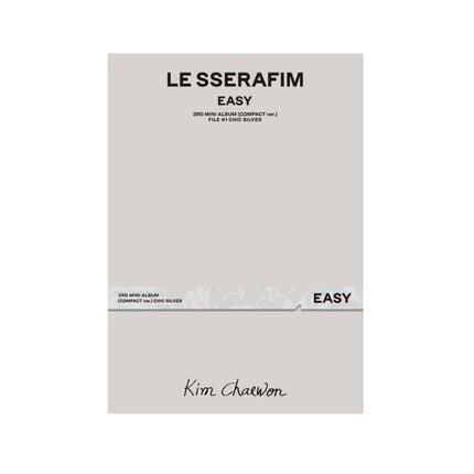 Le Sserafim 3rd Mini Album EASY Compact Version File #1  Chic Silver Kim Chaewon